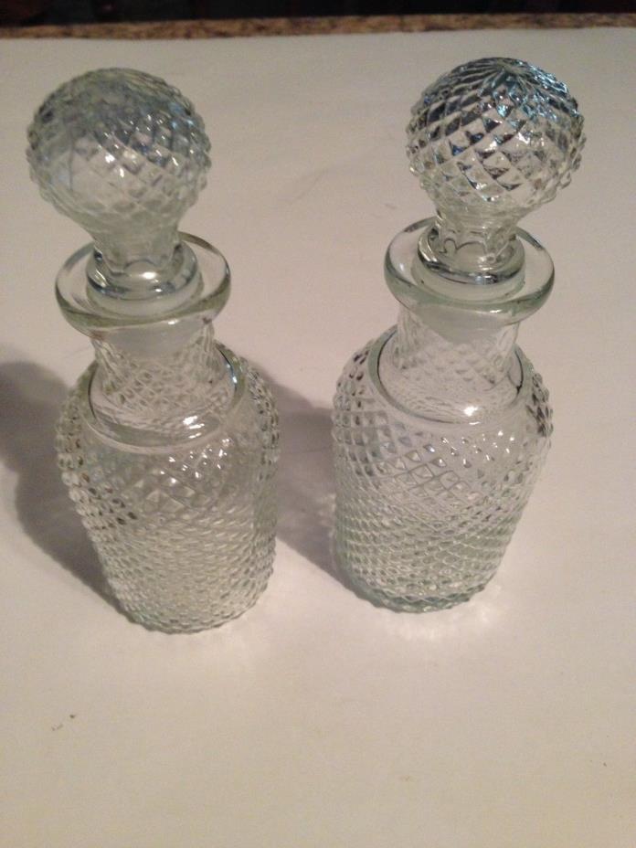 2- Avon Glass Bottles with Glass Stoppers