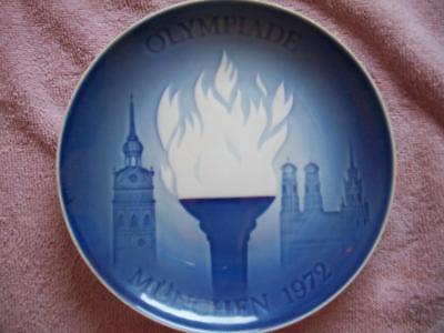 Bing and Grondahl B&G 1972 RARE ROYAL COPENHAGEN OLYMPIC GAMES PLATE FIRST ISSUE