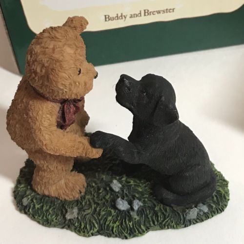 Boyds Bears & Friends Puppy Paws Pals Buddy & Brewster 229500 Shaking Hands 2005