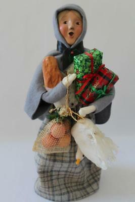 2000 BYERS' CHOICE Carolers Signed/Number 63/100 Woman Bread Onions Goose 12