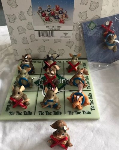 SIGNED & DATED by DEAN CHARMING TAILS TIC TAC TAILS & PIN Tic Tac Toe 89/327 MIB
