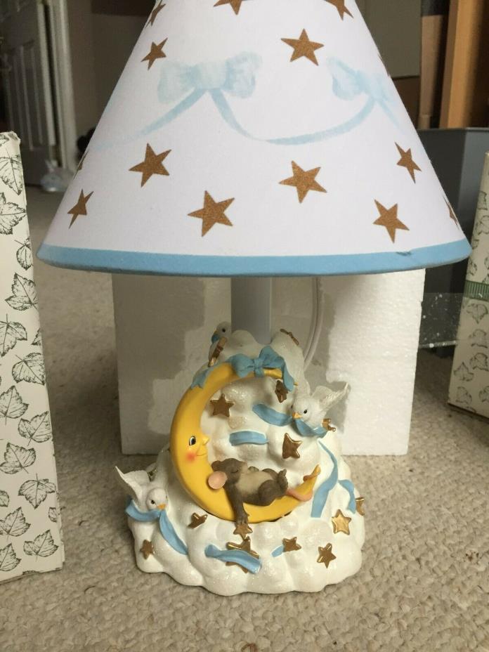 Charming Tails by Fitz & Floyd Blue Moon & Stars Lamp Item 93/612