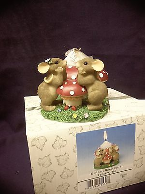 Fitz & Floyd Charming Tails Our Love Burns Bright votive candle holder 93/205