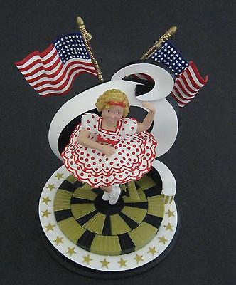 SHIRLEY TEMPLE 1994 DANBURY MINT STAND UP AND CHEER FLAG FIGURINE w/ BOX