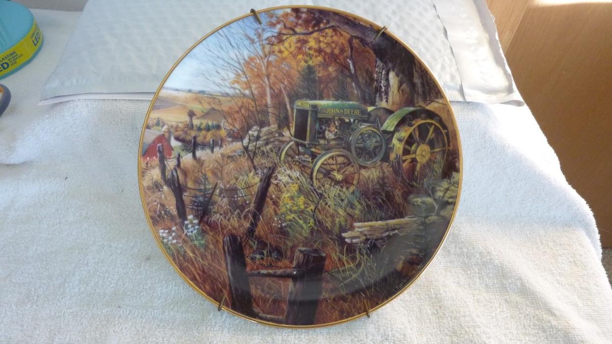 JOHN DEERE Life on the Farm SEASON'S END by Charles Freitag DANBURY MINT Plate