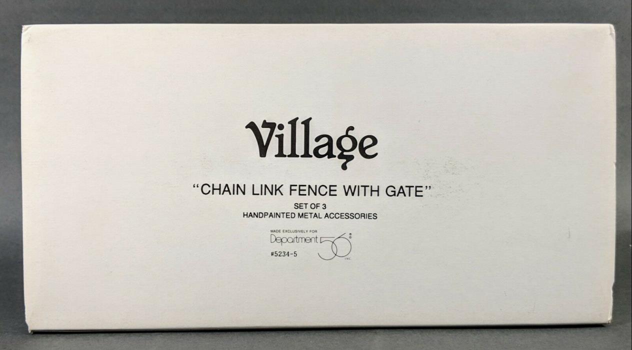 Dept 56 ~ Chain Link Fence With Gate  (52345) - Village Accessory *NEW*