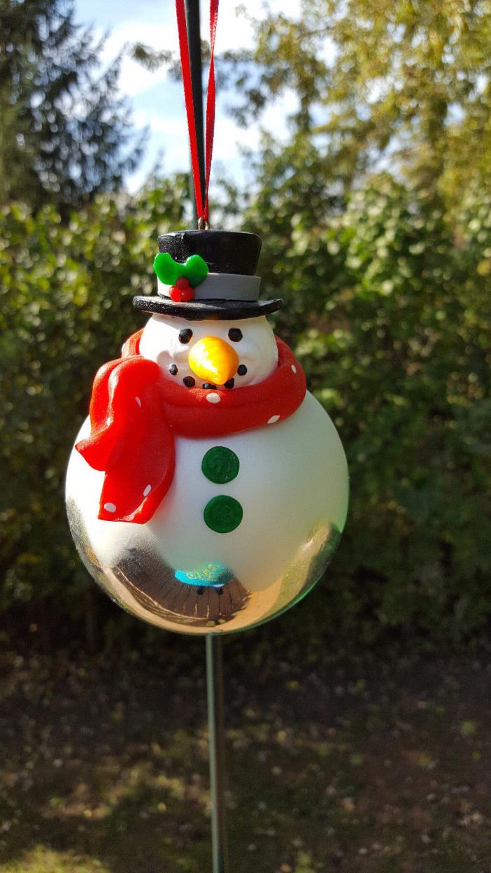 DEPT.56 Snowman Glass Ornament