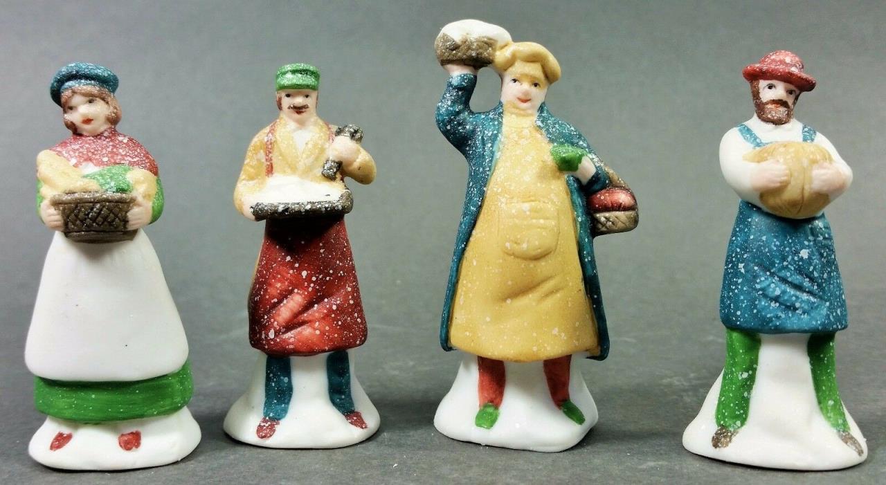 Dept 56 ~ Shopkeepers - Set of 4 (59668) - Heritage Village Collection **MINT**