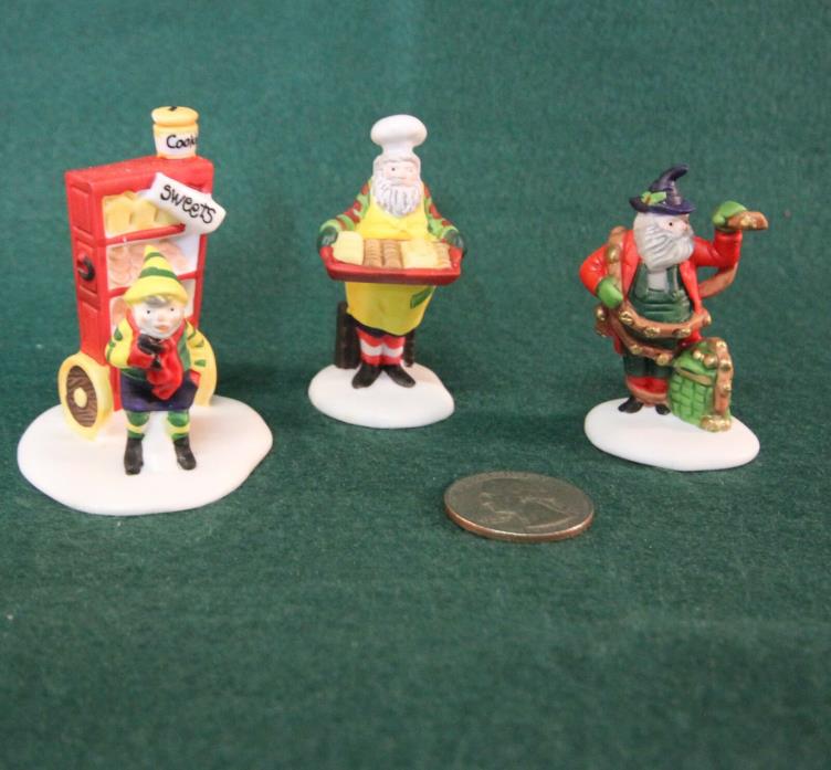 Dept 56 North Pole Village Baker Elves Set of 3 #56030 NIB with tag