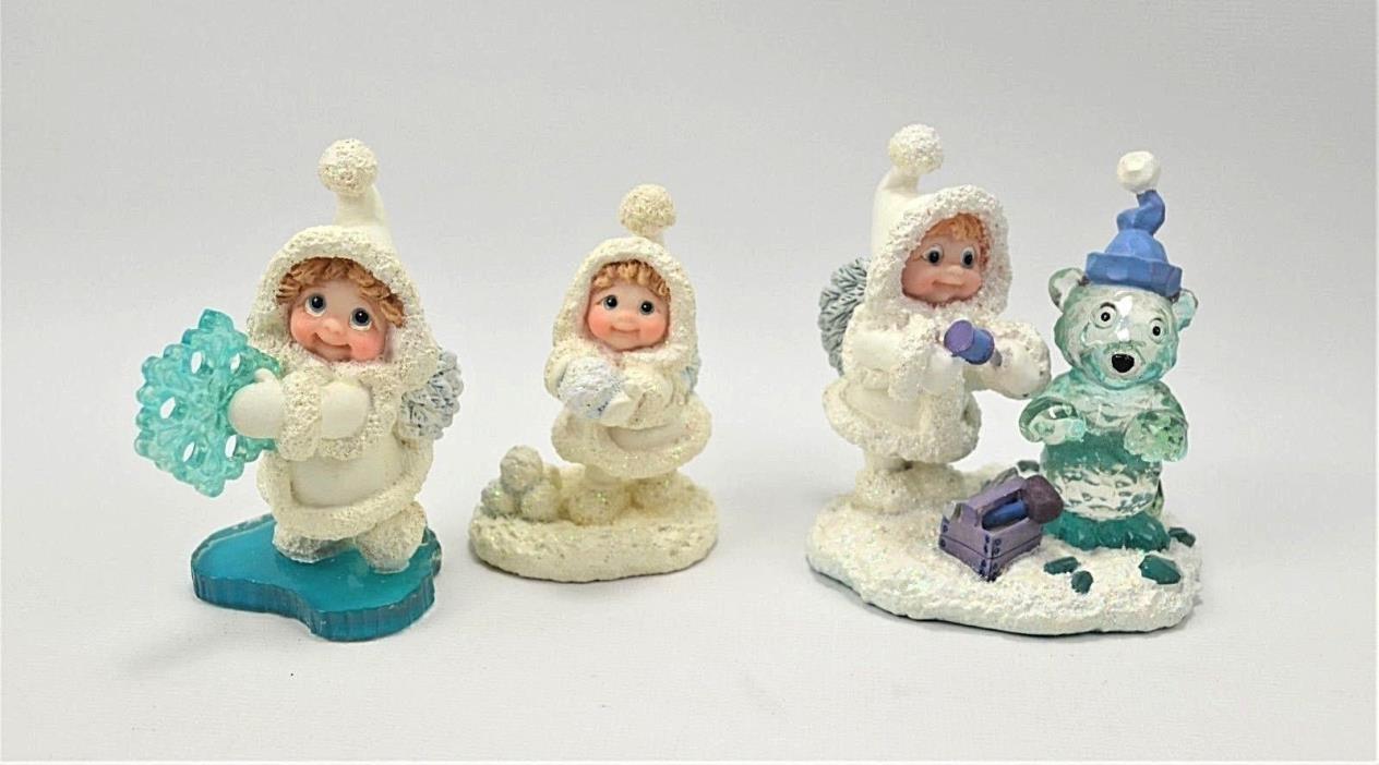 Set of 3 Winter Dreamsickles Northern Lights Figurines 60003 60026 & 60081 vgc