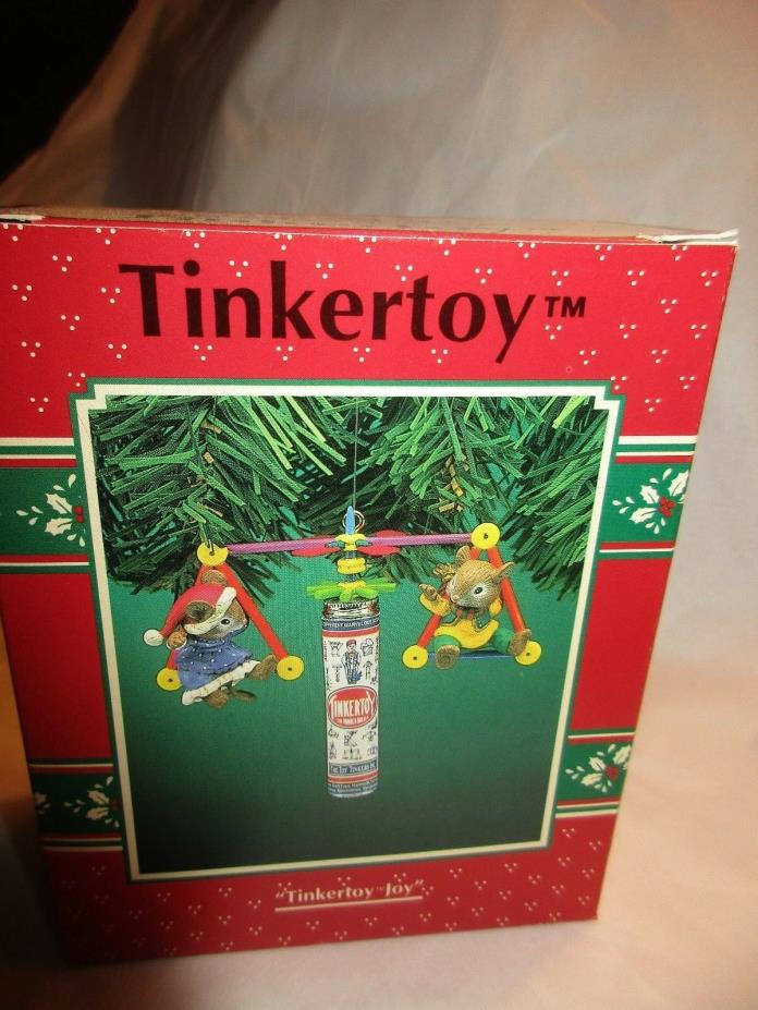 Enesco TinkerToy Joy Mice on SwingChristmas Ornament Tinker Toy Joy