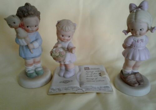 Memories of Yesterday Figurine LOT of  3 Monday's Child + Daddy I can never ...
