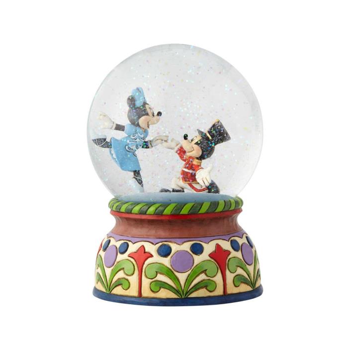 Disney Jim Shore 2018 Mickey & Minnie Nutcracker Musical Waterball Figurine