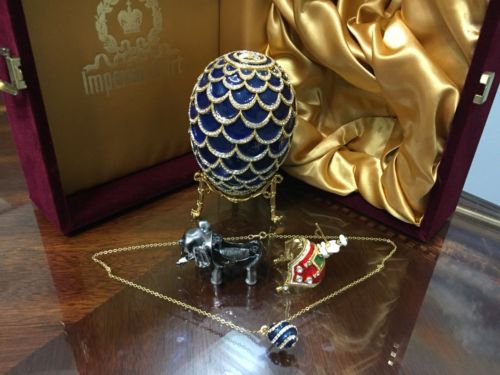Faberge Imperial Kelkh Pine Cone Egg New In Box
