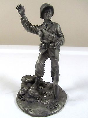 Franklin Mint The American People The GI Pewter w/ Certif & Box
