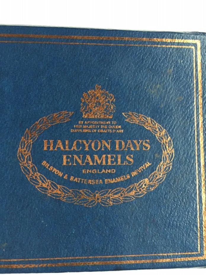 Halcyon Days Enamels Floral  with Original Gift Box & storybook