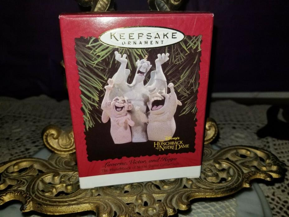 Laverne, Victor and Hugo  1996 Hallmark Ornament, DISNEY HUNCHBACK OF NOTRE DAME