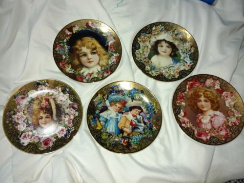 Set of 5 Romantic Victorian Keepsakes Plate Collection John Grossman ©1992