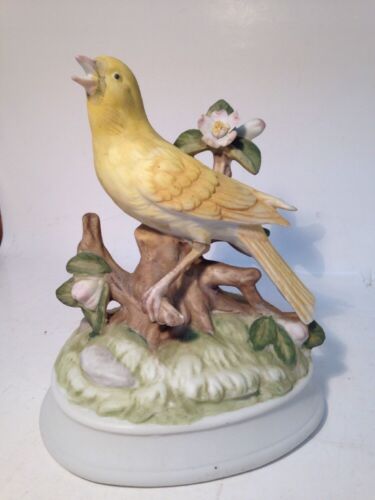 GORHAM PORCELAIN CANARY VINTAGE MUSIC BOX 