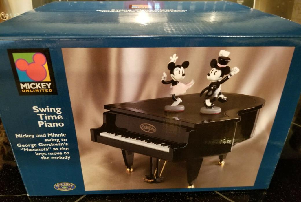 Mickey Unlimited SWING TIME PIANO w/Mickey & Minnie Blue Ridge Designs NIB NRFB
