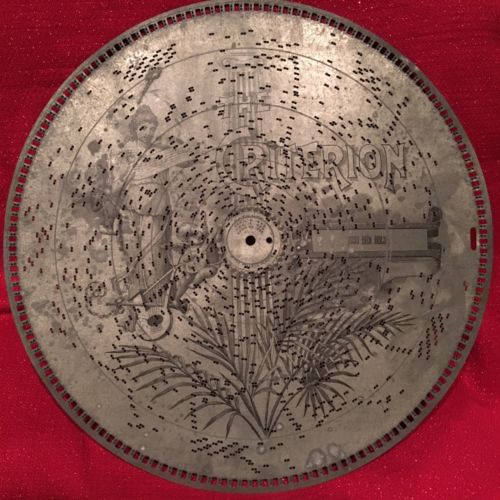 Antique Original CRITERION Music Box Disc 15.75” BEN BOLT