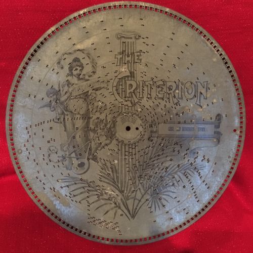 Antique Original CRITERION Music Box Disc 15.75” OLD HUNDRETH HYMN
