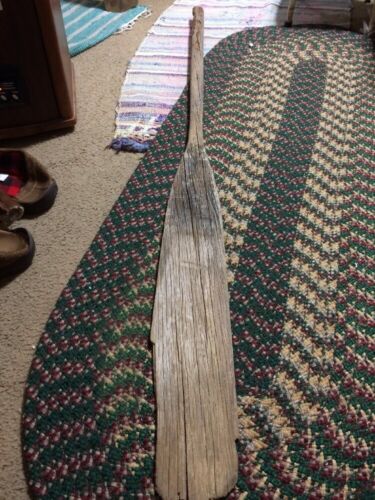 Antique Primitive 57 inch wooden Boat Oar / Boat Paddle ture antique very early