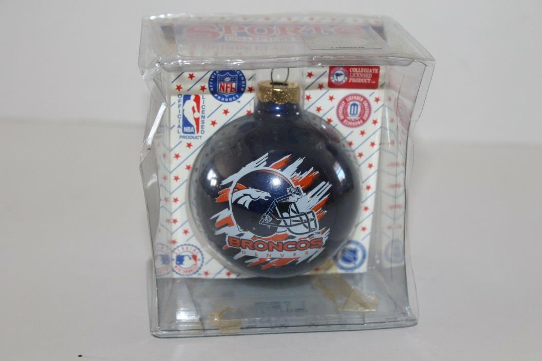 Topperscot Sports Collectors Series Denver Broncos Glass Ornament