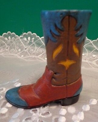 Christmas Ornament Cowboy Cowgirl Boot Figurine 3