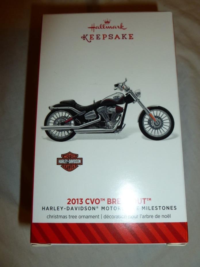 Harley Davidson 2013 CVO Breakout 2014 Hallmark Keepsake Ornament with box