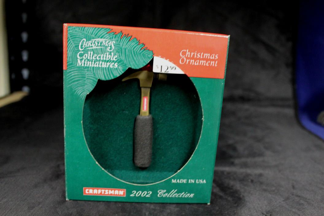 Craftsman Sears Christmas Ornament, 2002 Collection Hammer Bronze