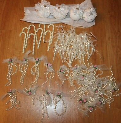 Handmade Ornaments Shabby Chic Victorian Pearl (like)  - WHITE