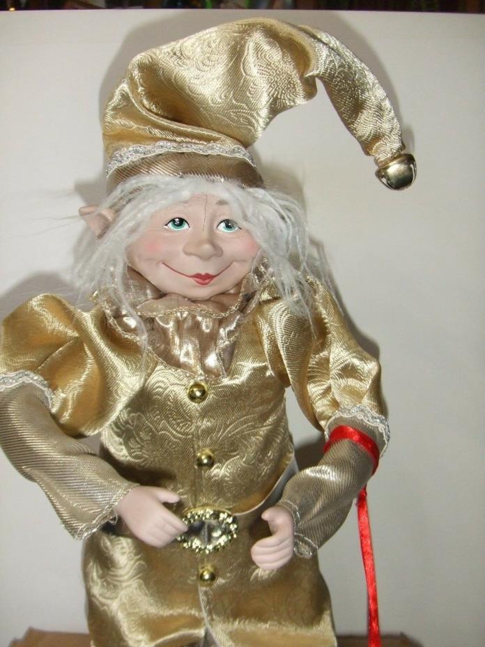 NEW W/TAG BELLALUX CHRISTMAS ELF WITH GOLD COLORED  SUIT 30