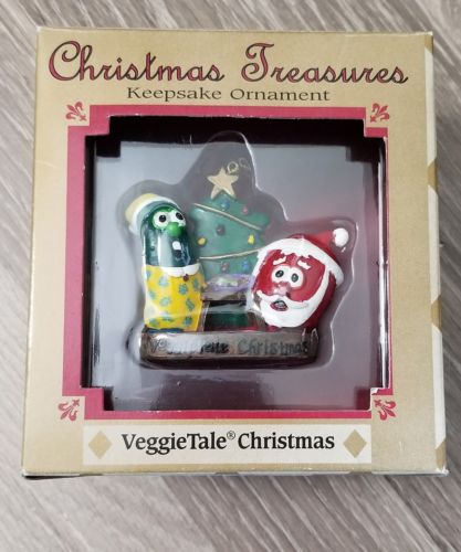 Bob and Larry Veggie Tales Christmas Treasures Keepsake Ornament