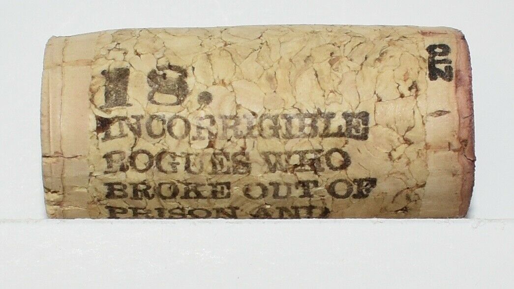 19 Crimes Collectable Wine Cork #18