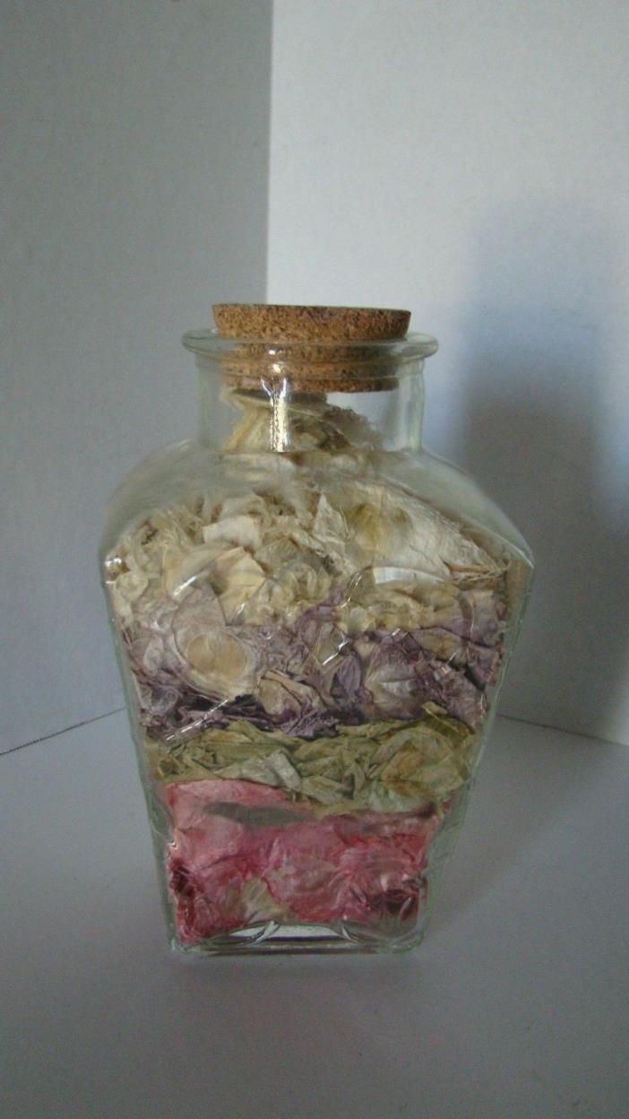 Glass Jar Of Layered Flower Petals