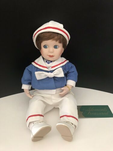 Precious Sailor Boy Doll “Billy” By Moments Treasured porcelain Sailor Doll