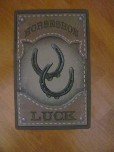 Horseshoe Luck Hanging Metal Sign 2964