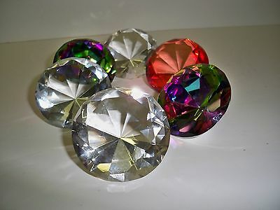 6 diamond-shaped paperwieghts/display/weddings/vanity enhancements