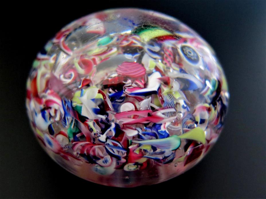 Antique NEW ENGLAND GLASS Scramble PAPERWEIGHT