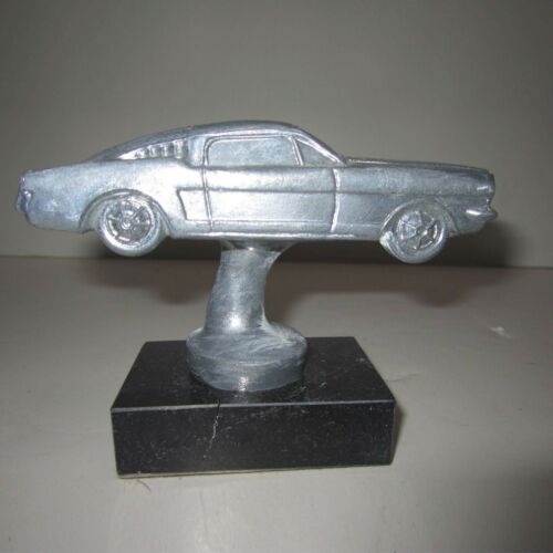1963 1964 1965 Mustang fastback Ford car auto desk model dull aluminum trophy