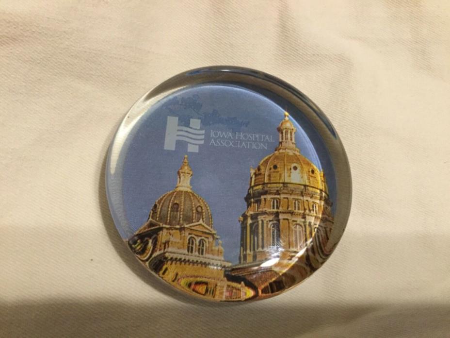 Iowa Hospital Association~Glass Paperweight