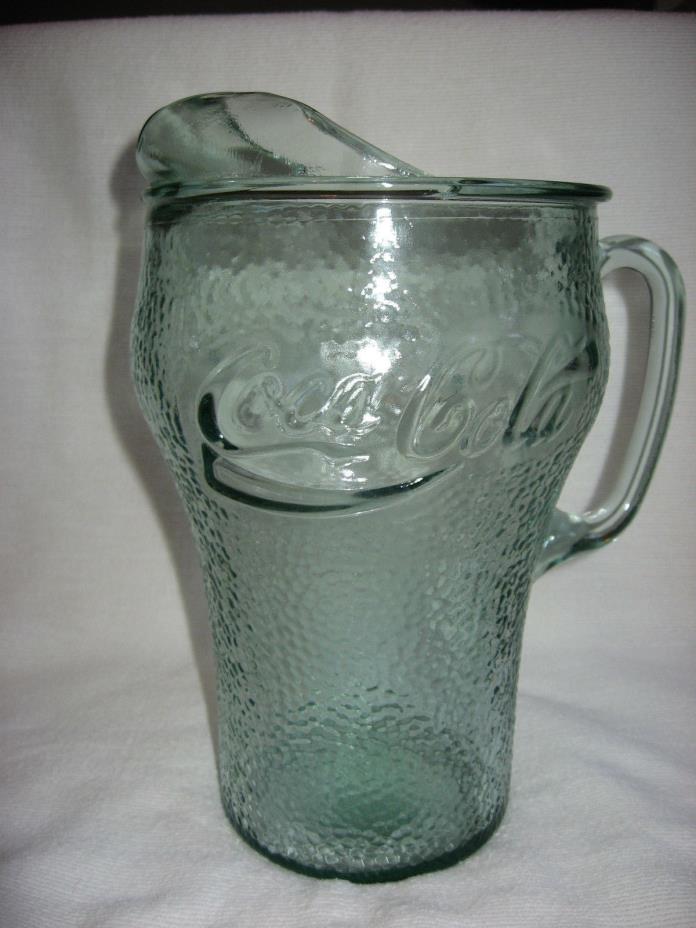 PERFECT COCA COLA PITCHER GREEN PEEBLE 64 OZ.