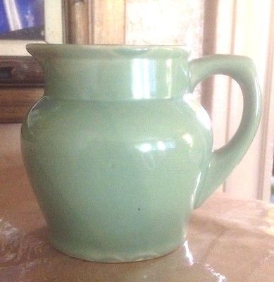 Beautiful Small Moss Green Creamer or Water Pitcher by Garcia China