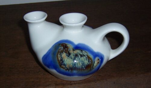 Small Decorative Pitcher Pot - Artist Signed ks? Unusual Glaze - Art Pottery