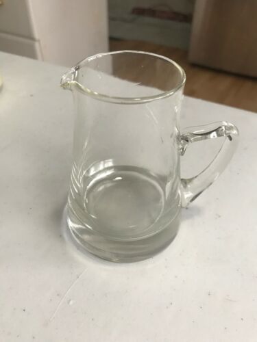 Vintage Small Milk Creamer Pitcher Clear Glass