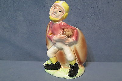 Vintage E.O. Brody Painted Ceramic Football & Player Planter #05074 Japan 6 1/4