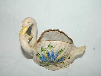 vintage Double swan planter painted made in Japan