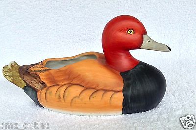 Hand Painted Decorative Ceramic Duck Planter - 9