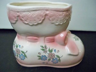 INARCO decorative pink baby boot planter